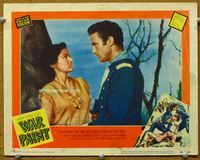 4c939 WAR PAINT lobby card #2 '53 great image of soldier Robert Stack w/Indian maiden Joan Taylor!