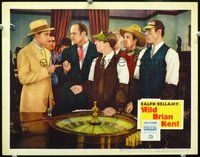 4c973 WILD BRIAN KENT movie lobby card '36 cool image of Ralph Bellamy gambling w/roulette wheel!
