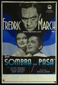 4e018 DEATH TAKES A HOLIDAY Argentinean '34 angry Fredric March looming over Venable & Standing!