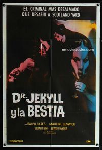 4e028 DR. JEKYLL & SISTER HYDE Argentinean '72 Hammer horror, cool completely different image!