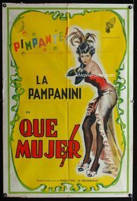 4e042 LA PRESIDENTESSA Argentinean '52 full-length art of super sexy showgirl Silvana Pampanini!