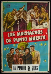4e007 BOWERY BOYS Argentinean '50s different images of Huntz Hall, Leo Gorcey & Boys of Dead End!