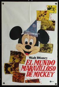 4e050 MICKEY MOUSE ANNIVERSARY SHOW Argentinean '68 Disney, great image of Mickey Mouse with hat!
