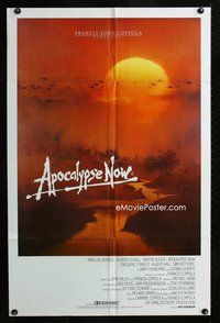 4d328 APOCALYPSE NOW Australian 1sh '79 Francis Ford Coppola, cool image of helicopters over sunset!