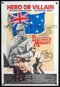 4d333 BREAKER MORANT Australian one-sheet movie poster '80 Aussie hero Edward Woodward!