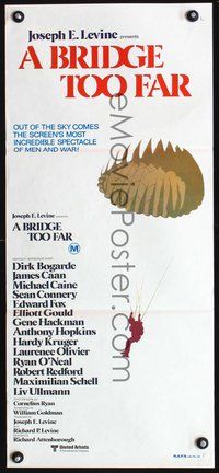 4d472 BRIDGE TOO FAR Australian daybill '77 Michael Caine, Sean Connery, Dirk Bogarde, James Caan