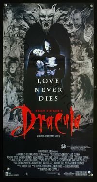 4d466 BRAM STOKER'S DRACULA Aust daybill '92 Francis Ford Coppola, Gary Oldman, cool vampire image!
