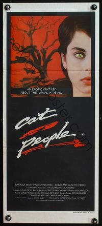 4d495 CAT PEOPLE Australian daybill movie poster '82 cool portrait of sexy Nastassja Kinski!