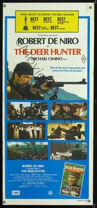 4d532 DEER HUNTER Australian daybill movie poster '78 Robert De Niro, Michael Cimino, cool images!