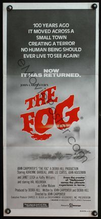 4d578 FOG Australian daybill movie poster '80 John Carpenter, the fog has returned!