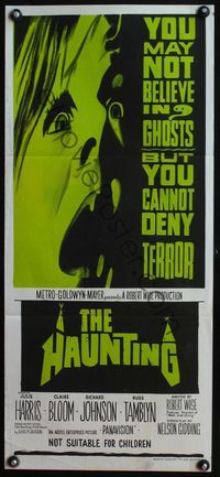 4d628 HAUNTING Australian daybill '63 you may not believe in ghosts but you cannot deny terror!