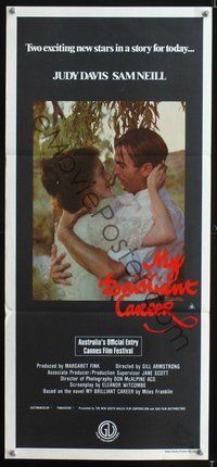 4d762 MY BRILLIANT CAREER Aust daybill '80 Judy Davis, Sam Neill, directed by Gillian Armstrong!
