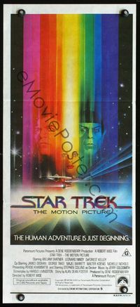 4d888 STAR TREK Australian daybill poster '79 William Shatner, Leonard Nimoy, great Bob Peak art!