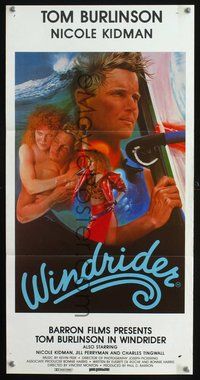 4d963 WINDRIDER Aust daybill '87 cool windsurfing art with young sexy Nicole Kidman by Clinton!