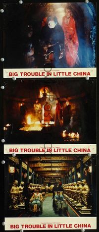 4e229 BIG TROUBLE IN LITTLE CHINA 3 Middle Eastern 7.75x9.75 stills '86 Kurt Russell, Kim Cattrall!