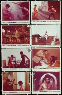 4e224 BLACK SAMURAI 8 Middle Eastern movie lobby cards '77 cool images of kung fu Jim Kelly!