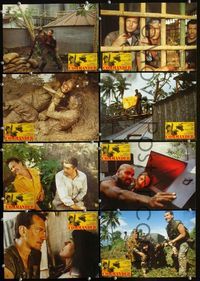 4e226 COMMANDER 8 German movie lobby cards '88 Lewis Collins, Donald Pleasence!