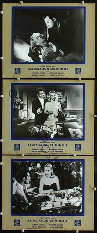 4e846 BIG COMBO 3 French movie lobby cards '55 Cornel Wilde, Richard Conte, classic film noir!