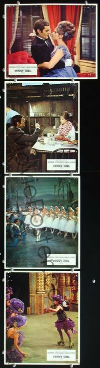 4e834 FUNNY GIRL 4 French lobby cards '69 Barbra Streisand, Omar Sharif, directed by William Wyler!