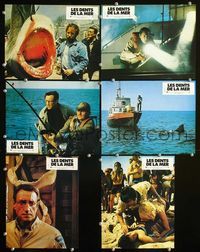 4e792 JAWS 6 French lobby cards '75 cool images of Roy Scheider, Robert Shaw, Richard Dreyfuss!