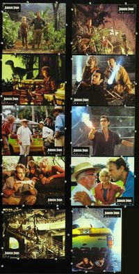 4e711 JURASSIC PARK 10 French LCs '93 Steven Spielberg, cool images of Sam Neill, Laura Dern!