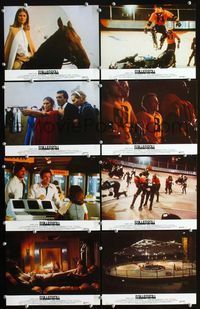 4e702 ROLLERBALL 12 French movie lobby cards '75 James Caan in a future where war does not exist!
