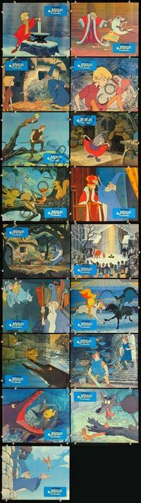 4e660 SWORD IN THE STONE 17 French LCs R70s Disney's story of King Arthur & Merlin, cool images!