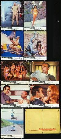 4e732 YOU ONLY LIVE TWICE 9 French lobby cards R70s great images of Sean Connery as James Bond!