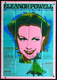 4d010 ELEANOR POWELL FILM FESTIVAL German 33x47 poster '76 cool wild artwork of Eleanor Powell!