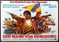 4d017 MAN FROM HONG KONG German 33x47 poster '75 The Dragon Flies, George Lazenby, great action art!
