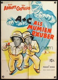 4d031 ABBOTT & COSTELLO MEET THE MUMMY German movie poster '55 cool art of Bud & Lou as explorers!