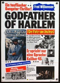 4d051 BLACK CAESAR German movie poster '73 AIP Williamson blaxploitation, Godfather of Harlem!