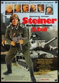 4d057 BREAKTHROUGH Burton style German poster '79 cool image of Richard Burton as German soldier!