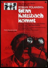 4d081 CUL-DE-SAC red style German poster '66 Roman Polanski, Donald Pleasance, Francoise Dorleac