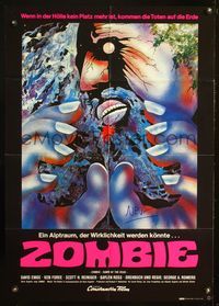 4d084 DAWN OF THE DEAD signed hands style German '78 cool different artwork of undead monster!