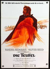4d094 DEVILS German movie poster '71 Ken Russell, cool image of Vanessa Redgrave & Oliver Reed!