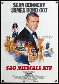 4d218 NEVER SAY NEVER AGAIN German '83 cool art of Sean Connery as James Bond 007 by R. Casaro!
