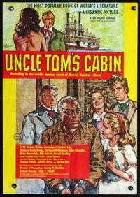 4d281 UNCLE TOM'S CABIN export German movie poster '65 Harriet Beecher Stowe, great Goetze art!