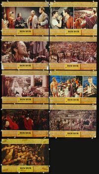4e453 BEN-HUR 9 German movie lobby cards R70s Charlton Heston, William Wyler classic!