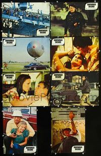 4e349 BLACK SUNDAY 8 Spanish movie lobby cards '77 John Frankenheimer, disaster at the Super Bowl!