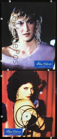 4e582 BLUE VELVET 2 German LCs '86 David Lynch, great close-ups of Isabella Rossellini, Laura Dern!