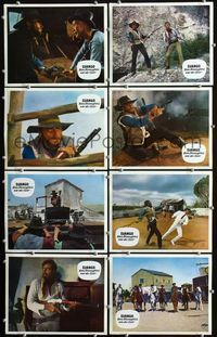 4e477 BRUTE & THE BEAST 8 German lobby cards '66 Lucio Fulci, cool images of cowboy Franco Nero!