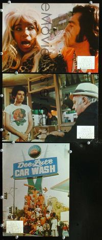 4e575 CAR WASH 3 German movie lobby cards '76 George Carlin, Richard Pryor, Danny DeVito!