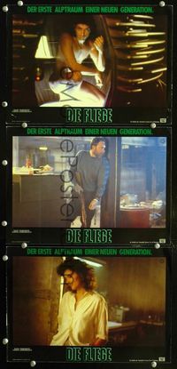 4e577 FLY 3 German movie lobby cards '86 David Cronenberg, cool image of Jeff Goldblum, Geena Davis!