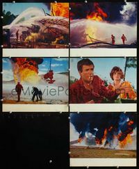 4e551 HELLFIGHTERS 5 German movie lobby cards '69 Katharine Ross, cool firefighter images!