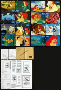 4e403 LITTLE MERMAID 16 German movie lobby cards '89 Disney, great images of Ariel!