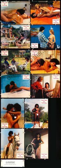 4e435 LOVE LUST & ECSTASY 12 German lobby cards '80 Erotiki ekstasi, Ajita Wilson, sexy Greek babes!