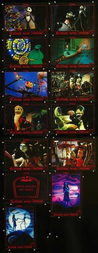 4e415 NIGHTMARE BEFORE CHRISTMAS 13 German LCs '93 Tim Burton, Disney, horror cartoon images!