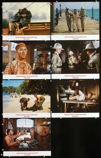 4e534 PAPILLON 7 German movie lobby cards '73 great images of Steve McQueen & Dustin Hoffman!