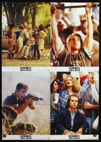4d303 BORN ON THE FOURTH OF JULY large style German LC poster '89 Oliver Stone, images of Tom Cruise